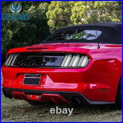 VLAND Clear LED Tail Lights For 2015-2021 Ford Mustang with Sequential & 5Modes