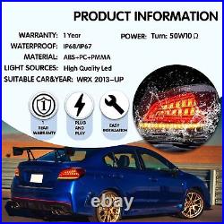 VLAND Clear Lens LED-Tail Lights For Subaru-WRX & STI 2014-2021 Rear Brake-Lamps