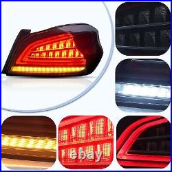 VLAND Clear Lens LED-Tail Lights For Subaru-WRX & STI 2014-2021 Rear Brake-Lamps