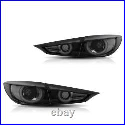 VLAND FULL LED Smoked Tail Lights For 2014-2018 Mazda 3 sedan Sequential Turn