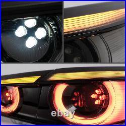 VLAND FULL LED Smoked Tail Lights For 2014-2018 Mazda 3 sedan Sequential Turn