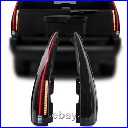 VLAND FULL LED Tail Lights Fit 2007-2014 Yukon Suburban Tahoe SMOKED LENS Pair