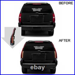 VLAND FULL LED Tail Lights Fit 2007-2014 Yukon Suburban Tahoe SMOKED LENS Pair