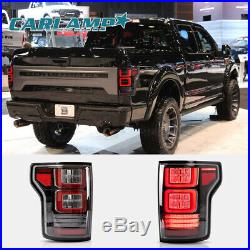 VLAND Fits Ford F150 F-150 2018-2019 Black LED Headlight + LED Tail Lights