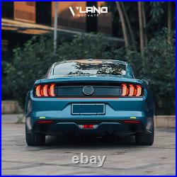 VLAND For 2015-2023 Ford Mustang Euro Clear Pair LED Sequential Tube Tail Lights VLAND For 2015-2023 Ford Mustang Euro Clear Pair LED Sequential Tube Tail Lights