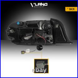 VLAND For 2015-2023 Ford Mustang Euro Clear Pair LED Sequential Tube Tail Lights