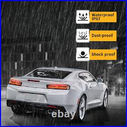 VLAND For 2016-2018 Chevy Camaro Led Smoked Black Tail Lights WithRed Sequential