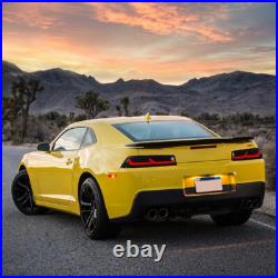 VLAND For 2016-2018 Chevy Camaro Led Smoked Black Tail Lights WithRed Sequential