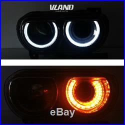 VLAND For Dodge Challenger 2008-2014 LED Headlights&LED Tail Lights Red Assmbly