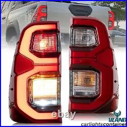 VLAND For Toyota Vigo / Hilux 15-20 Full LED Tail Lights with Animation Rear Lamps