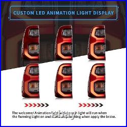 VLAND For Toyota Vigo / Hilux 15-20 Full LED Tail Lights with Animation Rear Lamps