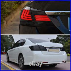 VLAND Full LED Sequential Tail Lights Smoked for Honda Accord Sedan 2013-2015