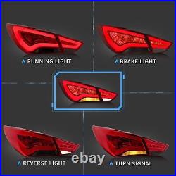 VLAND Full LED Tail Lights Red Rear Lamps For Hyundai Sonata Sedan 2011-2014