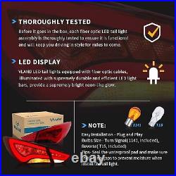 VLAND Full LED Tail Lights Red Rear Lamps For Hyundai Sonata Sedan 2011-2014