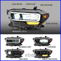 VLAND LED Headlights+Tail Lights For 2016-2021 Toyota Tacoma TRD SR 5 with Dynamic