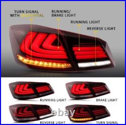 VLAND LED Rear Tail Lights For Honda Accord 2013-2015 Sequential DRL 4Door Sedan