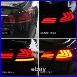 VLAND LED Rear Tail Lights For Honda Accord 2013-2015 Sequential DRL 4Door Sedan