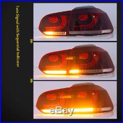 VLAND LED Sequential Tail Light Lamps Fit 2010-2014 Volkswagen Golf 6 MK6 GTI R