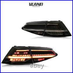 VLAND LED Smoked Tail Lights For VW Golf 7 MK7 2015-2017 Sequential Indicator