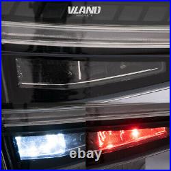 VLAND LED Smoked Tail Lights For VW Golf 7 MK7 2015-2017 Sequential Indicator