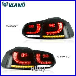 VLAND LED Smoked Tail Lights For VW Volkswagen Golf 6 MK6 GTI R 2010-2014