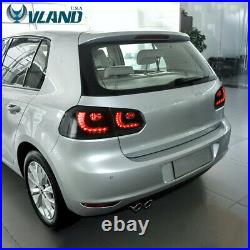 VLAND LED Smoked Tail Lights For VW Volkswagen Golf 6 MK6 GTI R 2010-2014