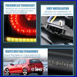 VLAND LED Smoked Tail Lights For VW Volkswagen Golf 6 MK6 GTI R 2010-2014 LH+RH