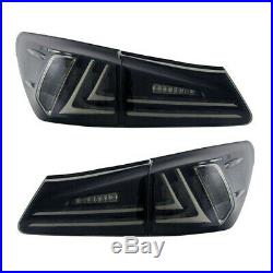 VLAND LED Tail Lights Fit For Lexus IS250 IS350 ISF 2006-2012 Smoked Lens Pair