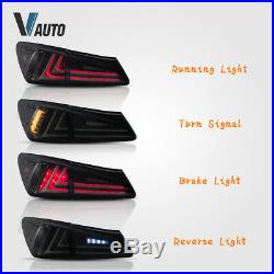 VLAND LED Tail Lights Fit For Lexus IS250 IS350 ISF 2006-2012 Smoked Lens Pair