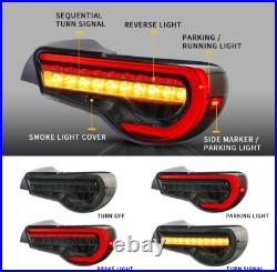 VLAND LED Tail Lights For 12-20 Toyota 86 Subaru BRZ Scion FR-S Rear Lamp Smoked