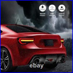 VLAND LED Tail Lights For 12-20 Toyota 86 Subaru BRZ Scion FR-S Rear Lamp Smoked