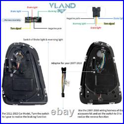 VLAND LED Tail Lights For 2007-2015 Mini Cooper R56 R57 R58 R59 Rear Lamps US