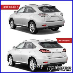 VLAND LED Tail Lights For 2009-2014 Lexus RX350 RX450 Smoke Lens Sequential Pair