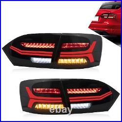 VLAND LED Tail Lights For 2011-2014 Volkswagen Jetta Mk6 Pair Smoked Rear Lamps