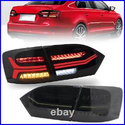 VLAND LED Tail Lights For 2011-2014 Volkswagen Jetta Mk6 Pair Smoked Rear Lamps