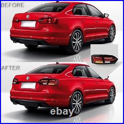 VLAND LED Tail Lights For 2011-2014 Volkswagen Jetta Mk6 Pair Smoked Rear Lamps