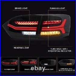 VLAND LED Tail Lights For 2011-2014 Volkswagen Jetta Mk6 Pair Smoked Rear Lamps