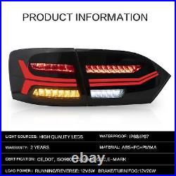 VLAND LED Tail Lights For 2011-2014 Volkswagen Jetta Mk6 Pair Smoked Rear Lamps