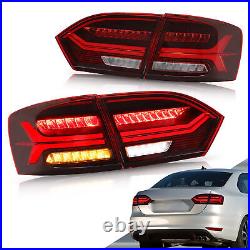 VLAND LED Tail Lights For 2011-2014 Volkswagen VW Jetta WithSequential Signal Turn