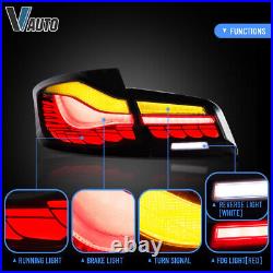 VLAND LED Tail Lights For 2011-2017 BMW 5 Series F10 F18 Smoke Lens Sequential