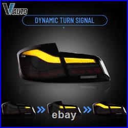 VLAND LED Tail Lights For 2011-2017 BMW 5 Series F10 F18 Smoke Lens Sequential