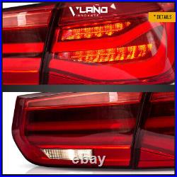 VLAND LED Tail Lights For 2012-2018 BMW 3Series F30 F35 F80 RED Rear Sequential