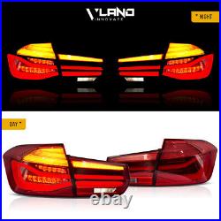 VLAND LED Tail Lights For 2012-2018 BMW 3Series F30 F35 F80 RED Rear Sequential