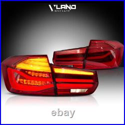 VLAND LED Tail Lights For 2012-2018 BMW 3Series F30 F35 F80 RED Rear Sequential