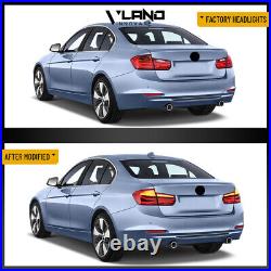 VLAND LED Tail Lights For 2012-2018 BMW 3Series F30 F35 F80 RED Rear Sequential