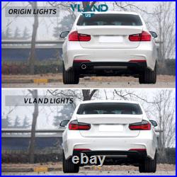 VLAND LED Tail Lights For 2012-2018 BMW F30 F35 F80 M3 LCI Style Clear Rear Lamp