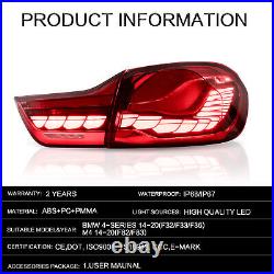 VLAND LED Tail Lights For 2014-2020 BMW 4-Series M4 F32 F33 F36 F82 F83 GTS Set