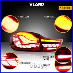VLAND LED Tail Lights For 2014-2020 BMW 4-Series M4 F32 F33 F36 F82 F83 GTS Set