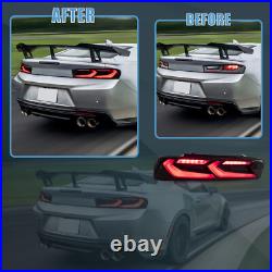 VLAND LED Tail Lights For 2016-2018 Chevy Camaro Rear Brake T WithSequential Turn