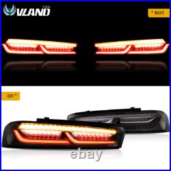 VLAND LED Tail Lights For 2016-2018 Chevy Camaro Rear Lamps withYellow Sequential